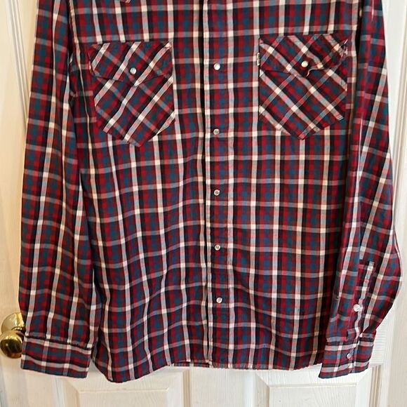 Levi’s men’s L western pearl snap shirt Rodeo cowboy Yellowstone - Picture 6 of 15